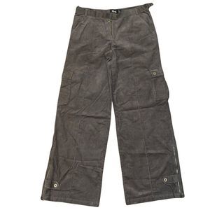 MNG  Brown courdoroy Cargo wide leg pants size 12 y2k